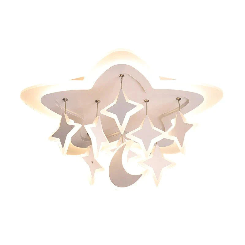 Creative Led Ceiling Light Stars Acrylic For Bedroom Living Room Dining Room Study Warm Fashion Modern Lamp Fixtures