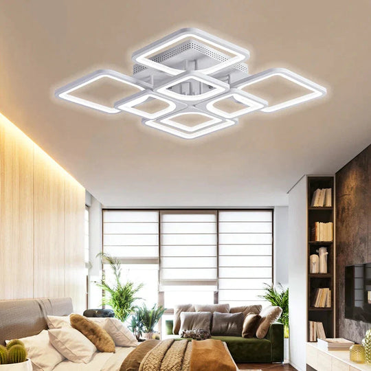 Modern LED Ceiling Lights App Remote Control Dimmable Light For Living Room Bedroom Fixture Indoor Home Decorative