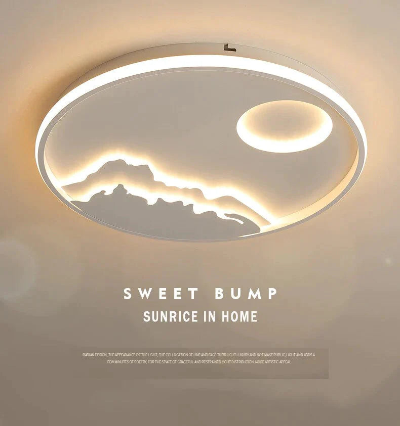 LED Ceiling Light Modern Nature  Sunrise Design For Living Room Bedroom Kitchen Dining Room Lighting Fixture   ICFW1910