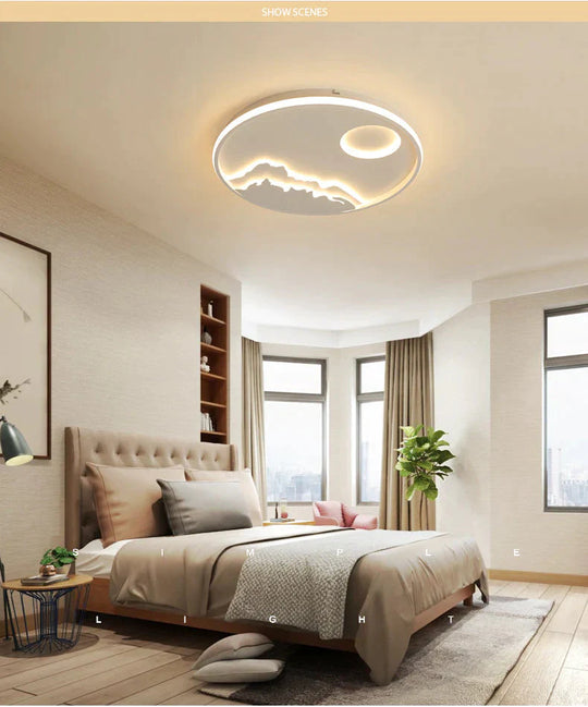 LED Ceiling Light Modern Nature  Sunrise Design For Living Room Bedroom Kitchen Dining Room Lighting Fixture   ICFW1910