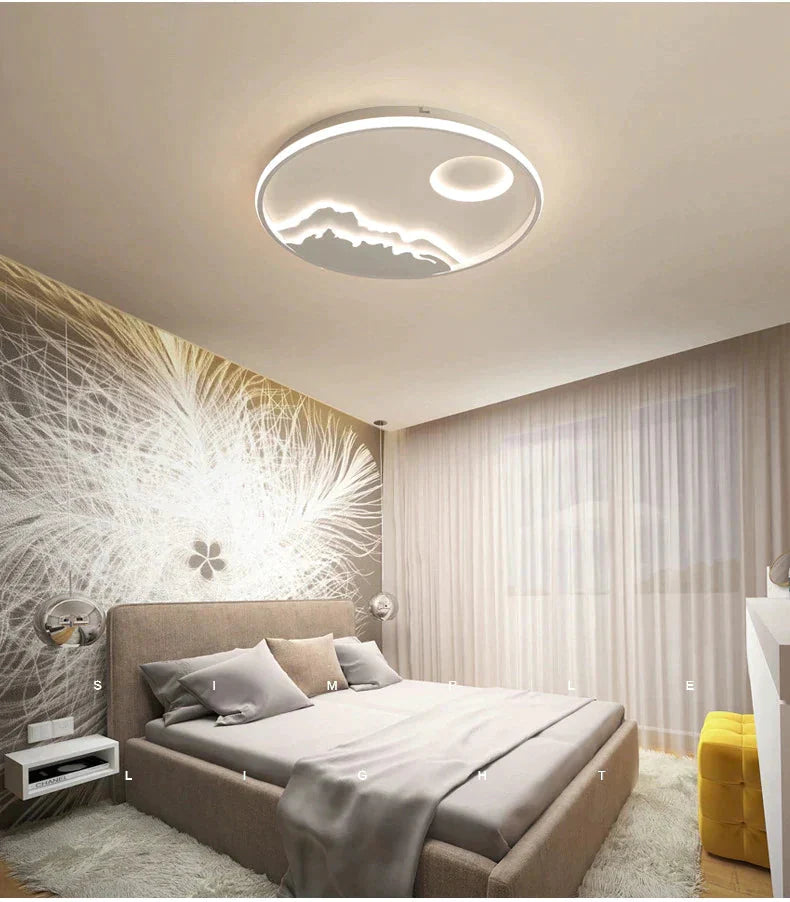 LED Ceiling Light Modern Nature  Sunrise Design For Living Room Bedroom Kitchen Dining Room Lighting Fixture   ICFW1910