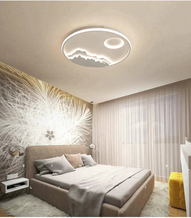 Led Ceiling Light Modern Nature Sunrise Design For Living Room Bedroom Kitchen Dining Lighting