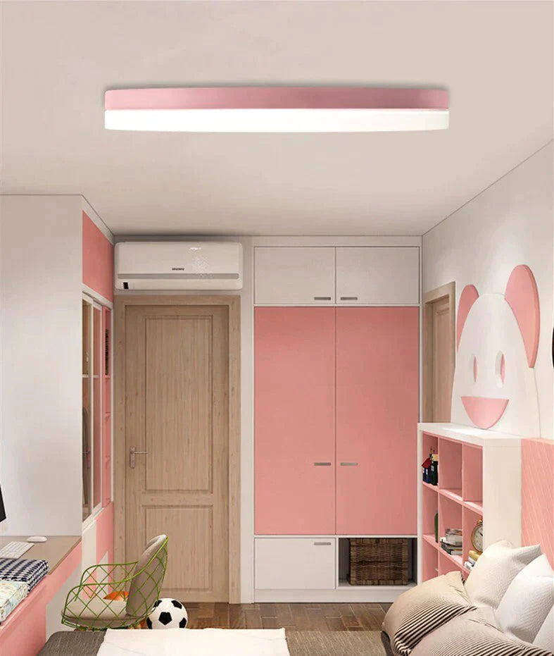 LED Macaron Ceiling Light Lamp Modern Panel Fixture Bedroom Children Remote Living Room Hall Surface Mount Flush Lighting