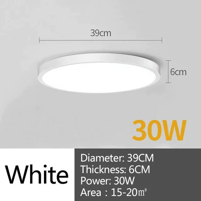 Led Ceiling Lamp Round LED Light 15W 20W 30W 50W Kitchen Luminaria Room Lights Modern Fixture Surface Mounted Home Lighting