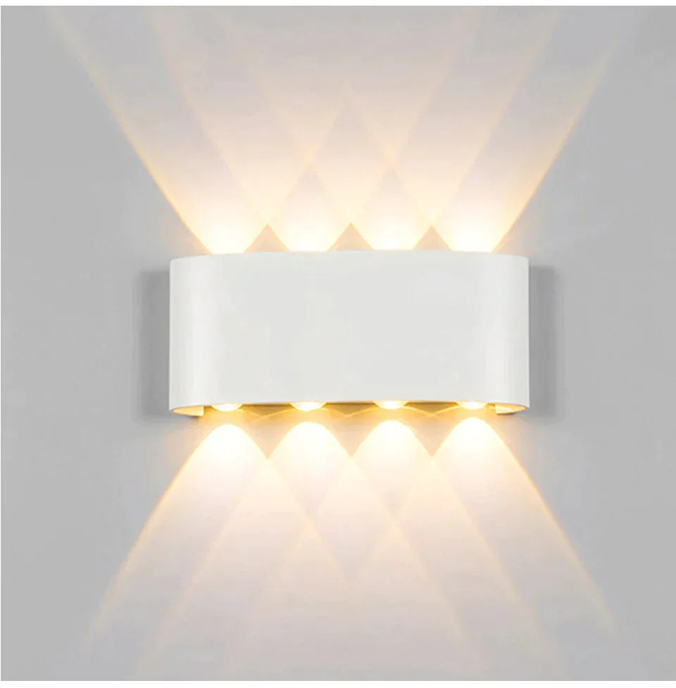 NEW Wall Lamp Led Aluminum Outdoor Indoor Ip65 Up Down White Black Modern For Home Stairs Bedroom Bedside Bathroom Light