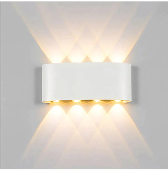 NEW Wall Lamp Led Aluminum Outdoor Indoor Ip65 Up Down White Black Modern For Home Stairs Bedroom Bedside Bathroom Light