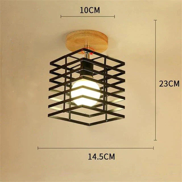 Nordic restaurant wrought iron ceiling lamp modern minimalist study bedroom personality creative ceiling lamp