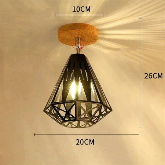 Nordic Restaurant Wrought Iron Ceiling Lamp Modern Minimalist Study Bedroom Personality Creative