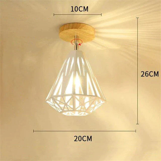 Nordic restaurant wrought iron ceiling lamp modern minimalist study bedroom personality creative ceiling lamp