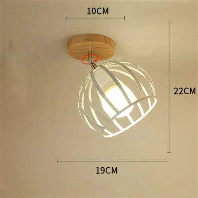 Nordic restaurant wrought iron ceiling lamp modern minimalist study bedroom personality creative ceiling lamp