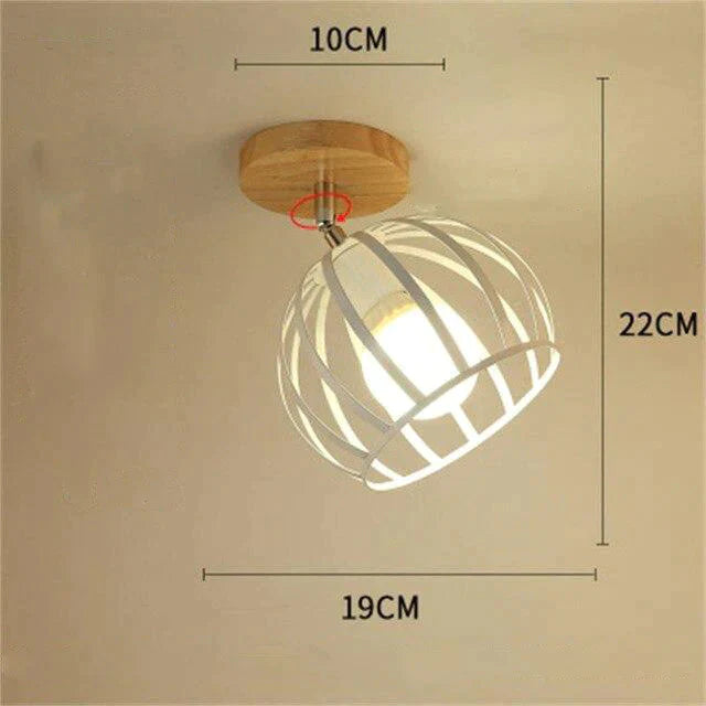 Nordic Restaurant Wrought Iron Ceiling Lamp Modern Minimalist Study Bedroom Personality Creative