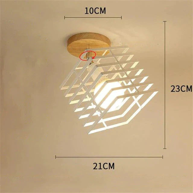 Nordic restaurant wrought iron ceiling lamp modern minimalist study bedroom personality creative ceiling lamp