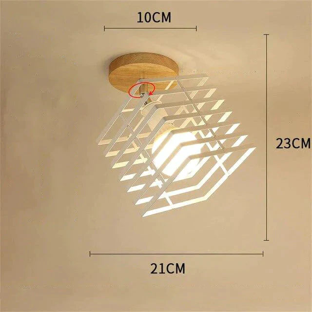 Nordic Restaurant Wrought Iron Ceiling Lamp Modern Minimalist Study Bedroom Personality Creative B2