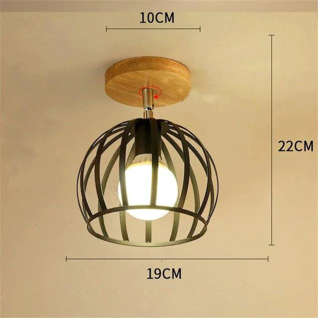 Nordic restaurant wrought iron ceiling lamp modern minimalist study bedroom personality creative ceiling lamp