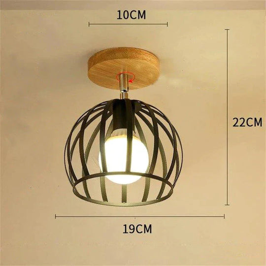 Nordic Restaurant Wrought Iron Ceiling Lamp Modern Minimalist Study Bedroom Personality Creative C1