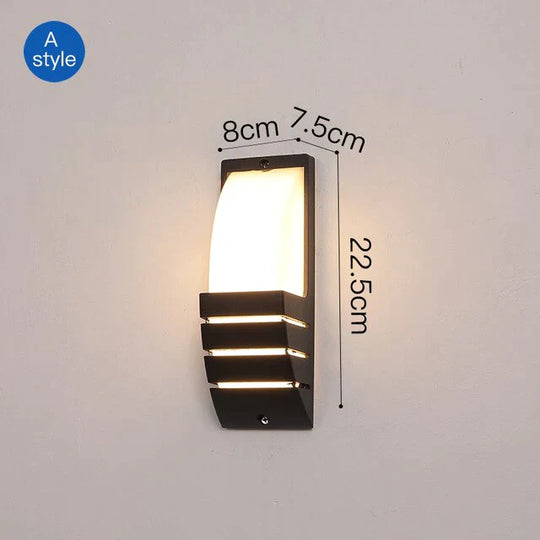 Modern Porch Light Waterproof IP65 Radar Sensor Wall Lamps For Courtyard Patio Garden Front Door LED Outdoor Lighting