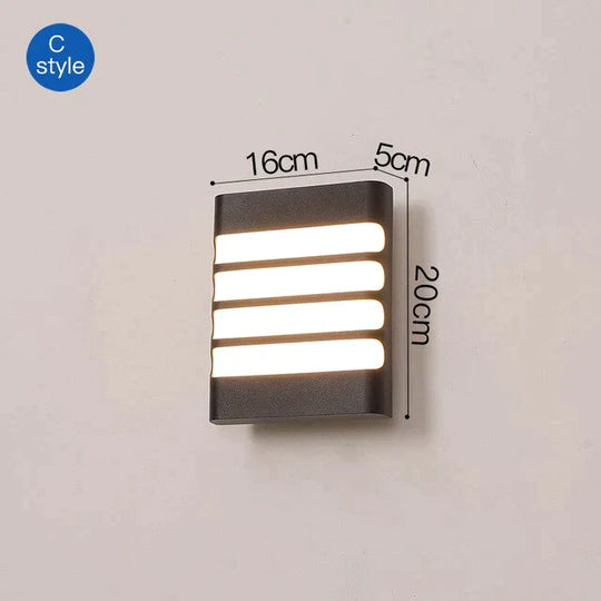 Modern Porch Light Waterproof IP65 Radar Sensor Wall Lamps For Courtyard Patio Garden Front Door LED Outdoor Lighting