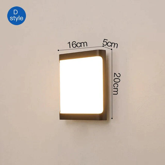 Modern Porch Light Waterproof IP65 Radar Sensor Wall Lamps For Courtyard Patio Garden Front Door LED Outdoor Lighting