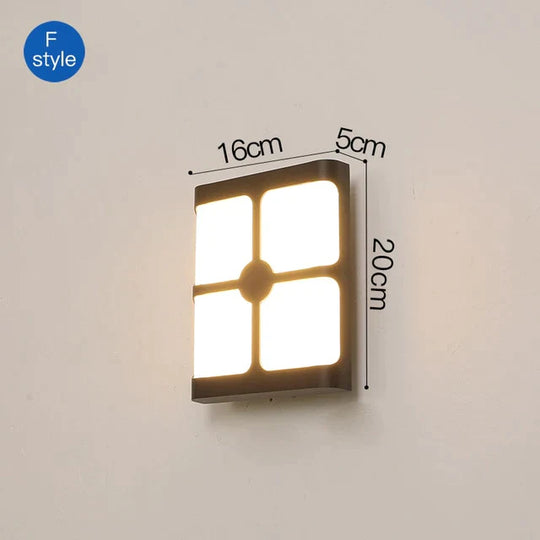 Modern Porch Light Waterproof IP65 Radar Sensor Wall Lamps For Courtyard Patio Garden Front Door LED Outdoor Lighting