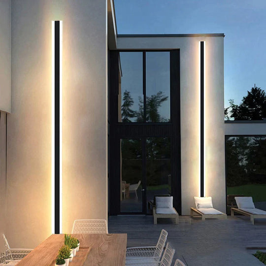 Modern Waterproof outdoor Long Strip LED wall lamp IP65 Aluminum Wall Light Garden porch Sconce Light  Sconce Luminaire