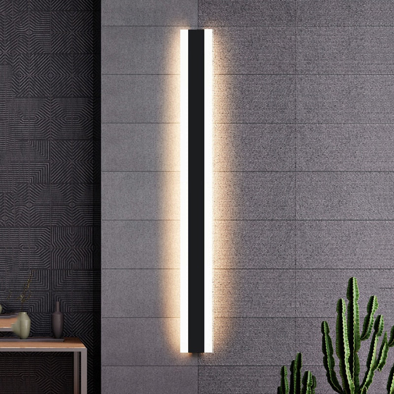 Modern Waterproof outdoor Long Strip LED wall lamp IP65 Aluminum Wall Light Garden porch Sconce Light  Sconce Luminaire