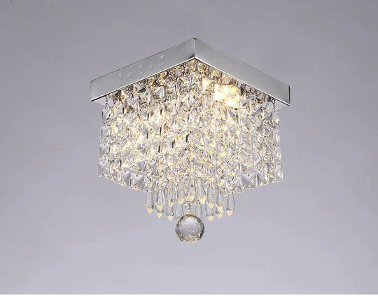 Square simple aisle living room LED ceiling crystal lamp balcony entrance corridor corridor aisle lamp creative ceiling lamp