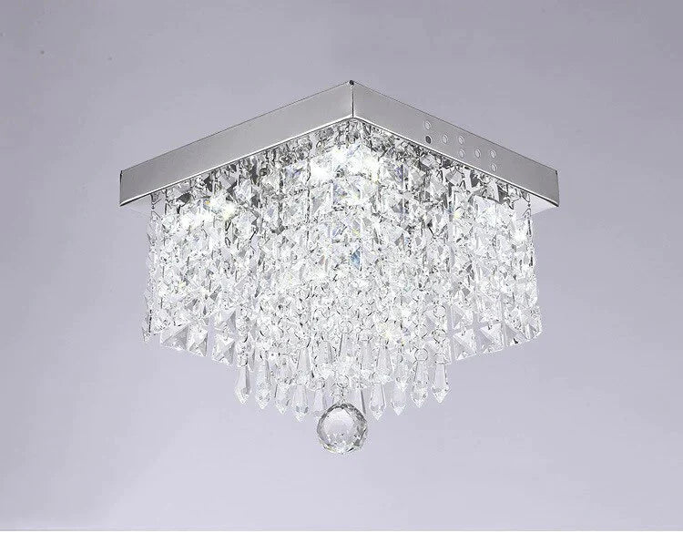 Square simple aisle living room LED ceiling crystal lamp balcony entrance corridor corridor aisle lamp creative ceiling lamp