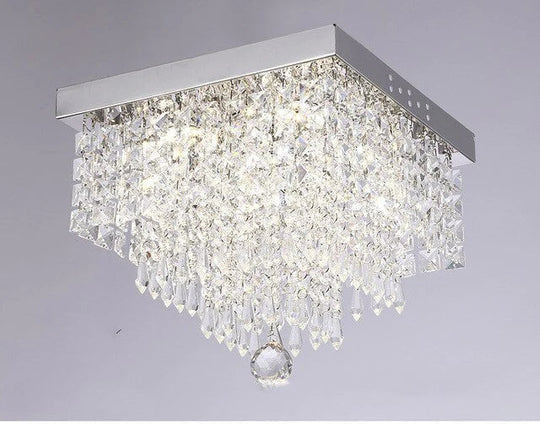 Square simple aisle living room LED ceiling crystal lamp balcony entrance corridor corridor aisle lamp creative ceiling lamp