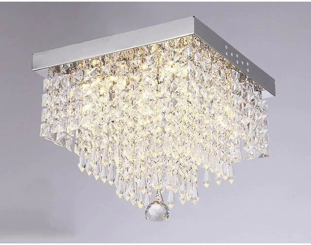 Square simple aisle living room LED ceiling crystal lamp balcony entrance corridor corridor aisle lamp creative ceiling lamp