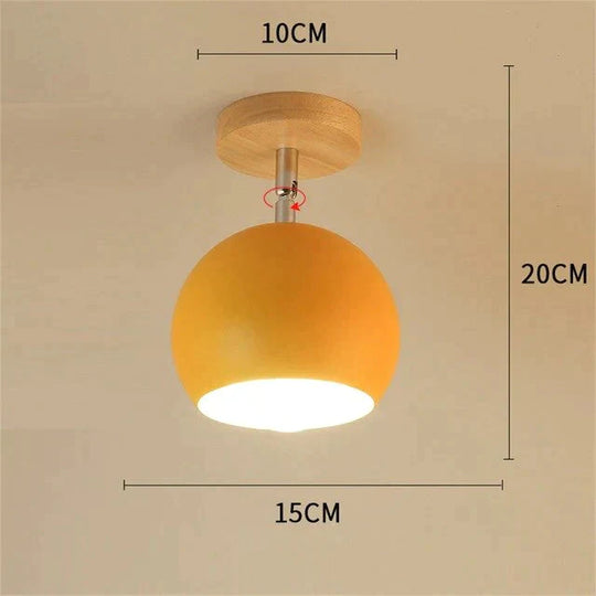 Nordic Macaron Ceiling Lamp Creative Porch Aisle Lights Bay Window Balcony Home Bedroom Cloakroom