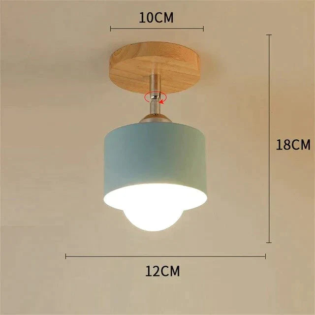 Nordic Macaron Ceiling Lamp Creative Porch Aisle Lights Bay Window Balcony Home Bedroom Cloakroom