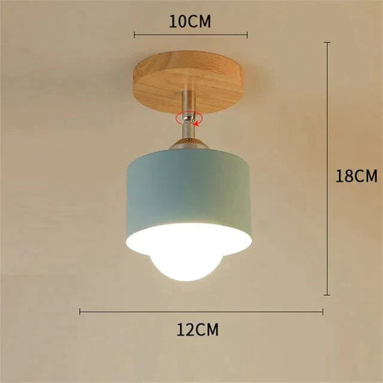 Nordic Macaron Ceiling Lamp Creative Porch Aisle Lights Bay Window Balcony Home Bedroom Cloakroom