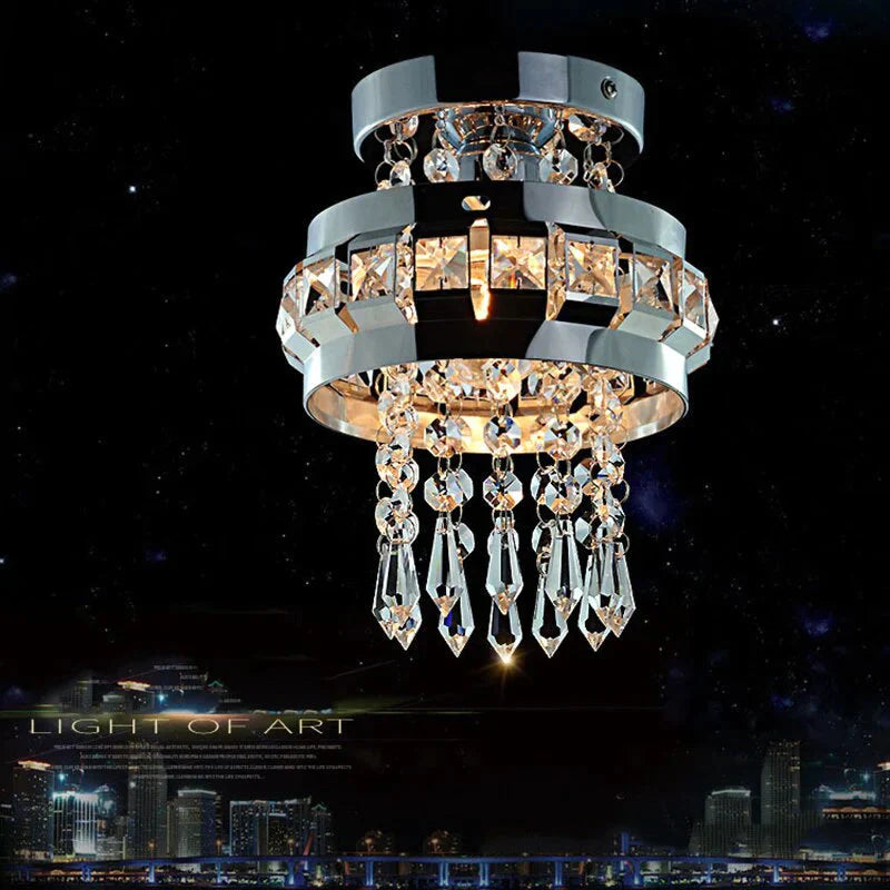 Crystal Ceiling Lamp Crystal Ball Light Fixture Flush Mount Ceiling Light for Hallway, Bedroom