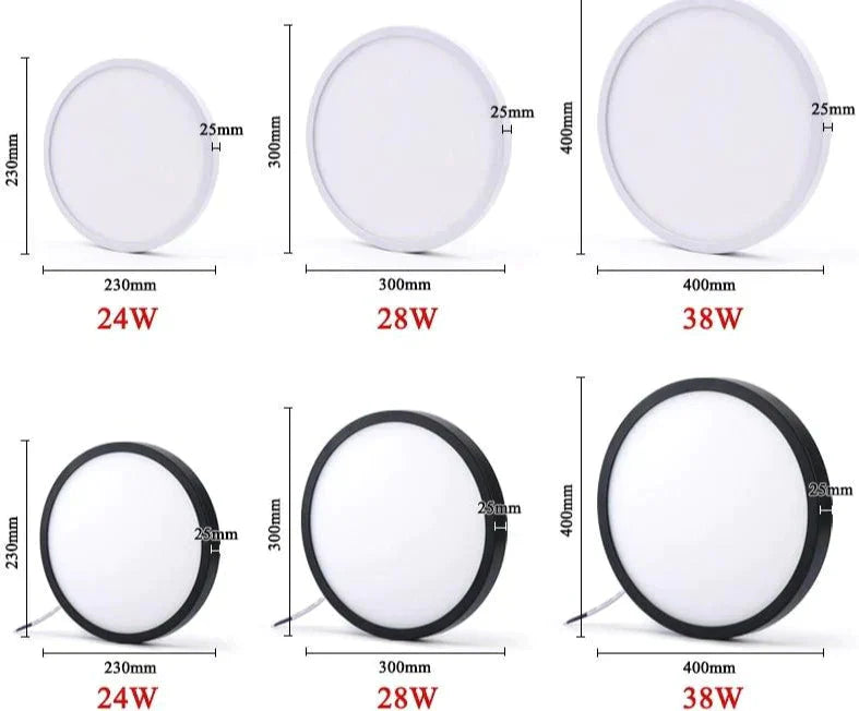 LED Surface Mounted ceiling light 24W 28W 38W lampada led lamp