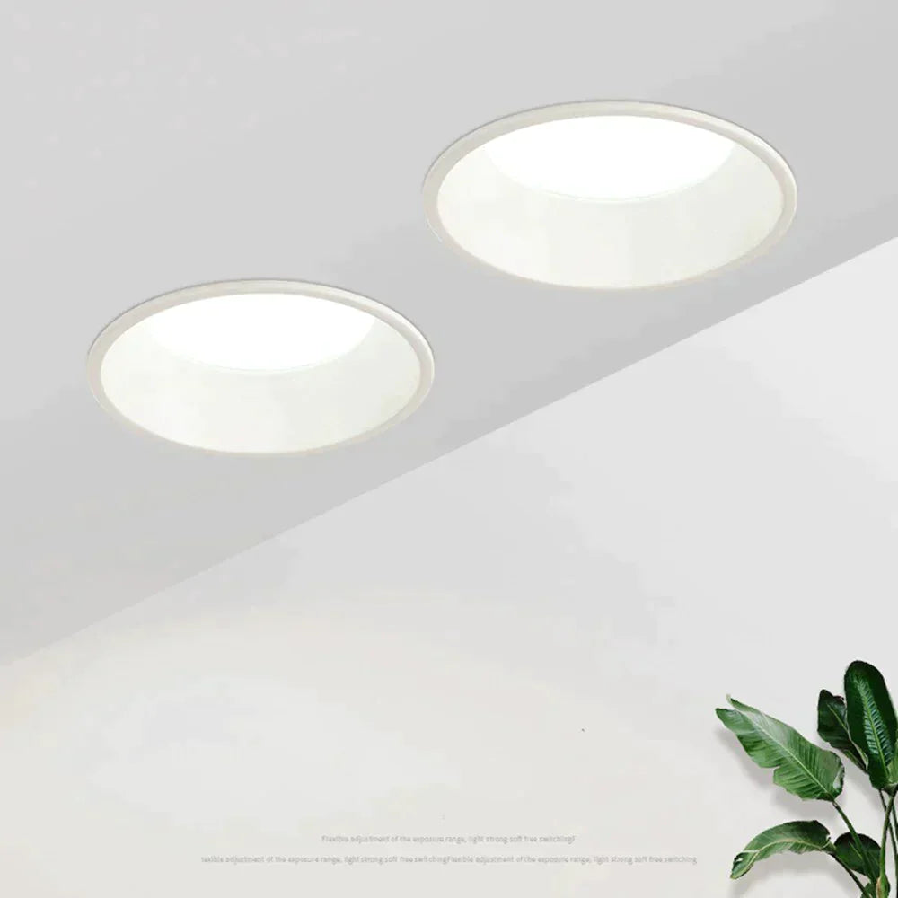 Three Color Light Changeable Led Spot Lights Recessed Ceiling Lamp 15W 10W 7W Living Room Simple