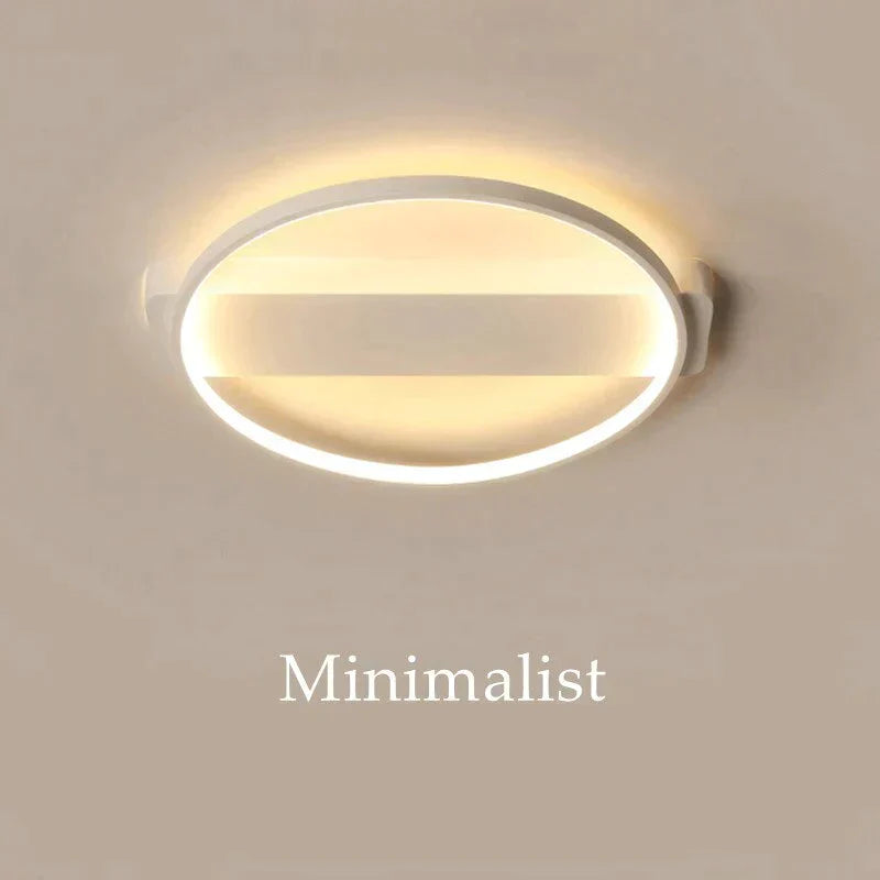 Minimalist Round Modern Led Ceiling Lights For Living Room Bedroom Aluminum Lamp Body Dimmable