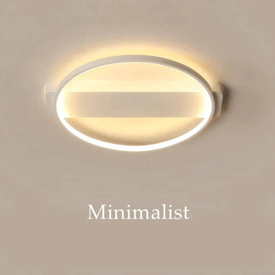 Minimalist Round Modern Led Ceiling Lights For Living Room Bedroom Aluminum Lamp Body Dimmable