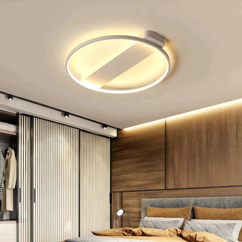 Minimalist Round Modern Led Ceiling Lights For Living Room Bedroom Aluminum Lamp Body Dimmable