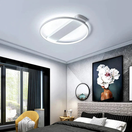 Minimalist Round Modern Led Ceiling Lights For Living Room Bedroom Aluminum Lamp Body Dimmable Luminaire Plafonnier