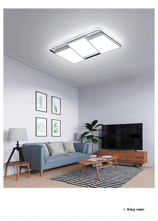 Modern Ceiling Lights Remote Dimmable Led Lamp Fixture For Dining Living Room Bedroom Kitchen Home