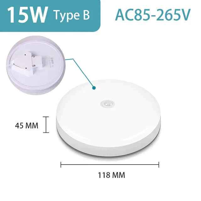 Led Ceiling Lights Lamp Smart Motion Sensor Light 12W 15W 18W 20W 30W 40W Lamps Night Lightling