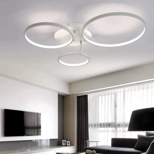 New Arrival Circle Rings Designer Modern Led Ceiling Lights Lamp For Living Room Bedroom Remote Control Ceiling Lamp Fixtures