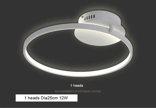 New Arrival Circle Rings Designer Modern Led Ceiling Lights Lamp For Living Room Bedroom Remote