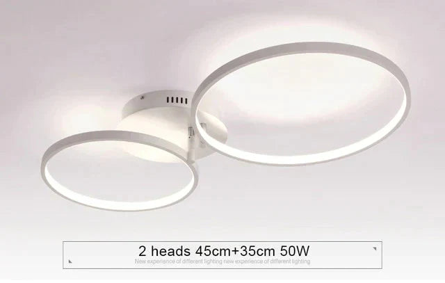 New Arrival Circle Rings Designer Modern Led Ceiling Lights Lamp For Living Room Bedroom Remote Control Ceiling Lamp Fixtures