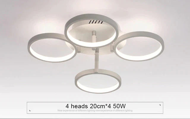 New Arrival Circle Rings Designer Modern Led Ceiling Lights Lamp For Living Room Bedroom Remote Control Ceiling Lamp Fixtures