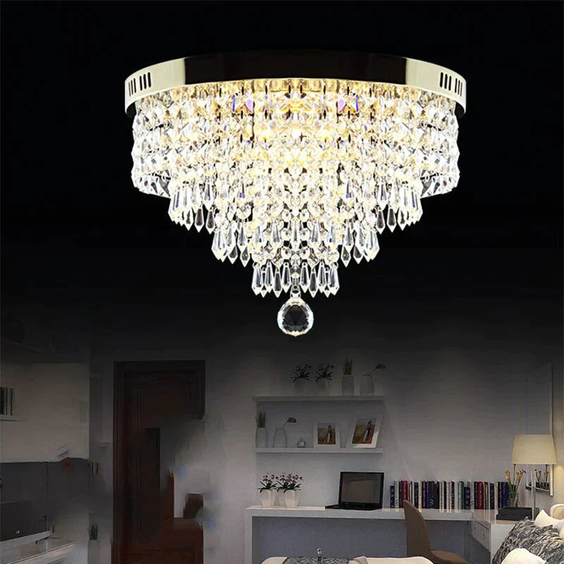 Modern Crystal LED Ceiling light Fixture For Indoor Lamp lamparas de techo Surface Mounting Ceiling Lamp For Bedroom Dining Room