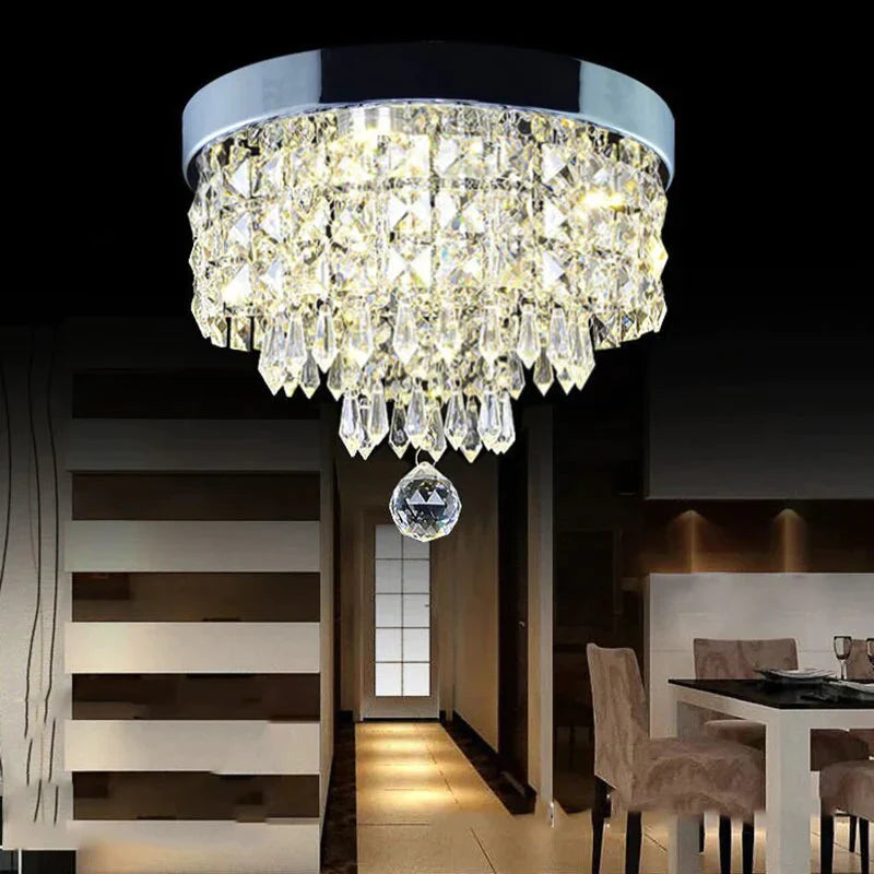 Modern Crystal LED Ceiling light Fixture For Indoor Lamp lamparas de techo Surface Mounting Ceiling Lamp For Bedroom Dining Room