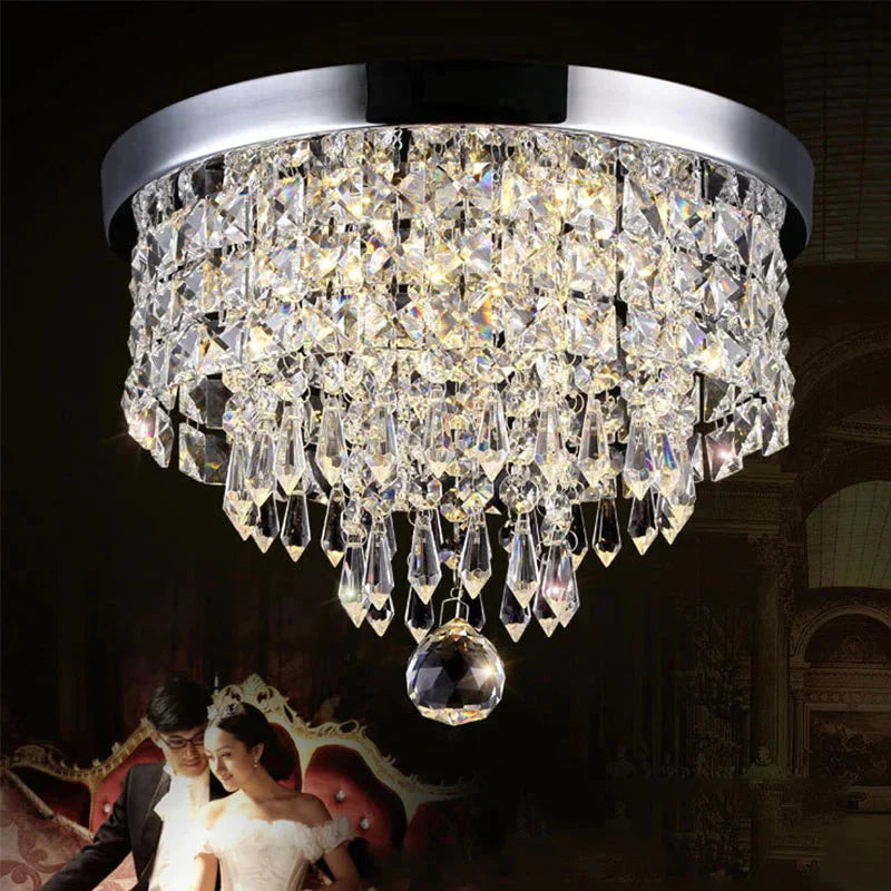 Modern Crystal LED Ceiling light Fixture For Indoor Lamp lamparas de techo Surface Mounting Ceiling Lamp For Bedroom Dining Room