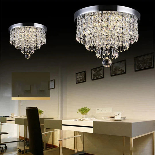 Modern Crystal LED Ceiling light Fixture For Indoor Lamp lamparas de techo Surface Mounting Ceiling Lamp For Bedroom Dining Room