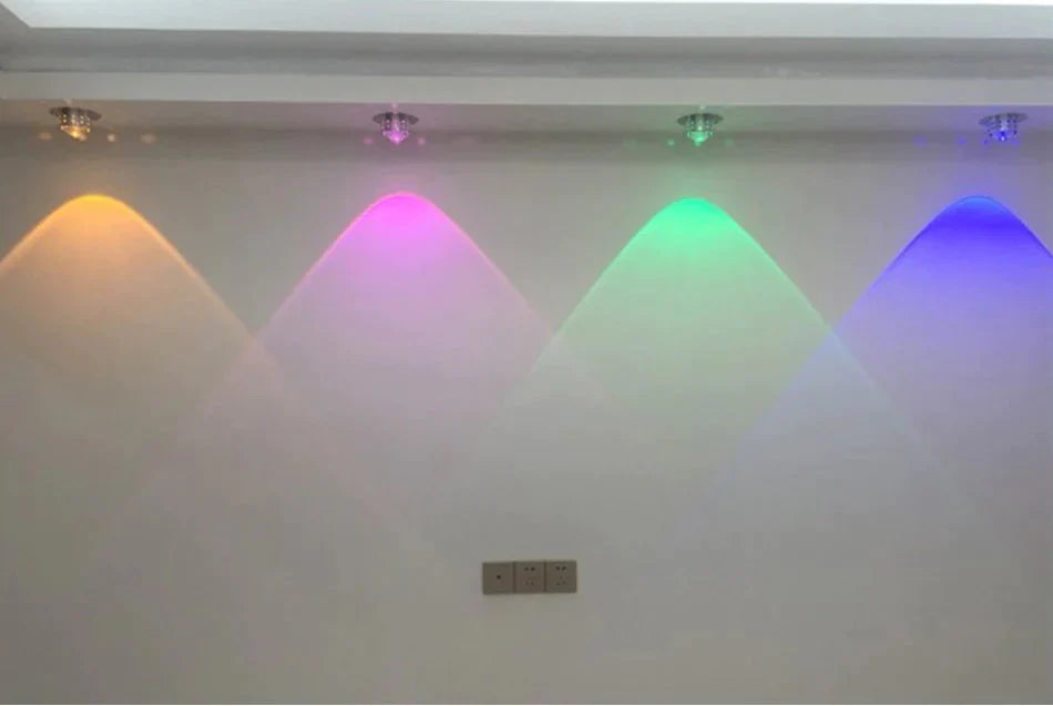 Modern LED Ceiling Light 3W RGB Porch Lamp Surface Mount Flush Balcony  Corridors Decor Lighting Fixture Living Room